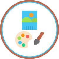 pintura plano circulo icono vector