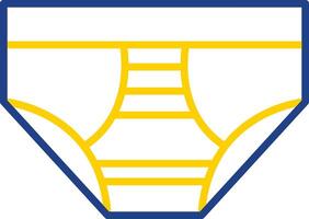 Underwear Line Two Colour Icon Design vector