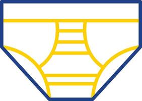 Underwear Line Two Colour Icon Design vector