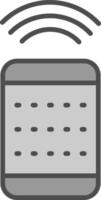 Remote Control Line Filled Greyscale Icon Design vector