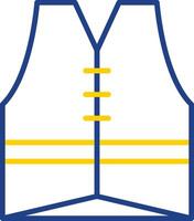 Vest Line Two Colour Icon Design vector