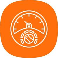 Gauge Line Curve Icon Design vector