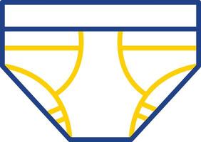 Underwear Line Two Colour Icon Design vector