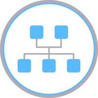 Sitemap Flat Circle Icon vector