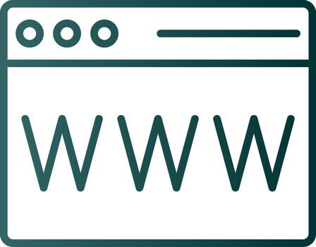 icono de degradado de línea de sitio web vector