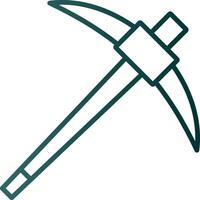 Pick Axe Line Gradient Icon vector