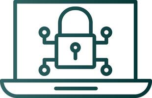 Cyber Security Line Gradient Icon vector