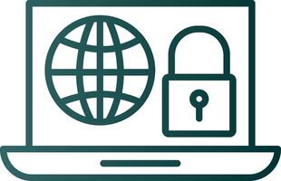 Internet Security Line Gradient Icon vector