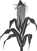 Silhouette corn black color only full vector