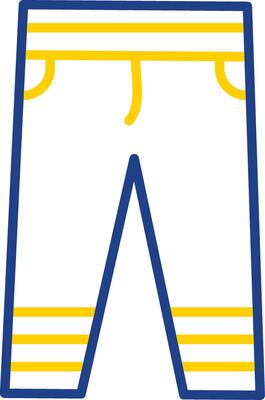 Pants Line Two Colour Icon Design