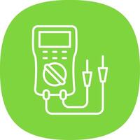 Multimeter Line Curve Icon Design vector