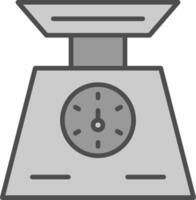 Weigh Scale Line Filled Greyscale Icon Design vector