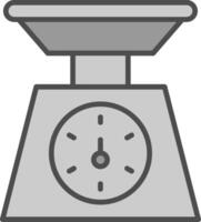 Weighing Machine Line Filled Greyscale Icon Design vector