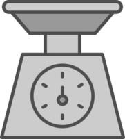 Weighing Machine Line Filled Greyscale Icon Design vector