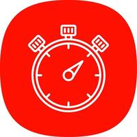 Stopwatch Line Curve Icon Design vector