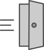 Entry Line Filled Greyscale Icon Design vector