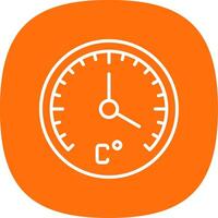 Thermometer Line Curve Icon Design vector