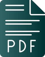 Pdf Glyph Gradient Icon vector