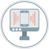 Responsive Design Flat Circle Icon vector