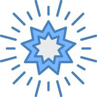 Stars Line Filled Blue Icon vector