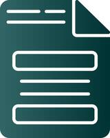 Document Glyph Gradient Icon vector
