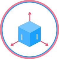 3D Modeling Flat Circle Icon vector