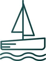 Catamaran Line Gradient Icon vector