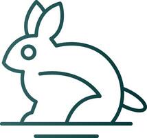 Rabbit Line Gradient Icon vector