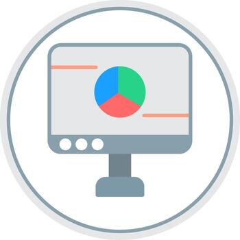 Visualization Flat Circle Icon vector