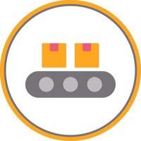 The Process Flat Circle Icon vector