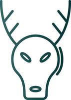 Stag Line Gradient Icon vector