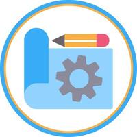 Prototyping Flat Circle Icon vector