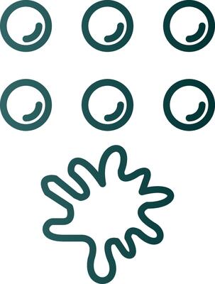 Paintballs Line Gradient Icon