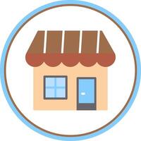 Store Flat Circle Icon vector