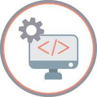 web desarrollo plano circulo icono vector