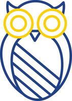 Owl Line Two Colour Icon Design vector