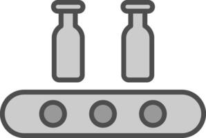 Assembly Line Filled Greyscale Multi Circle Line Filled Greyscale Icon Design vector