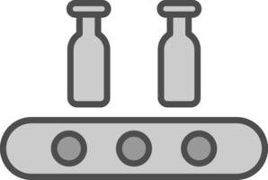 Assembly Line Filled Greyscale Multi Circle Line Filled Greyscale Icon Design vector