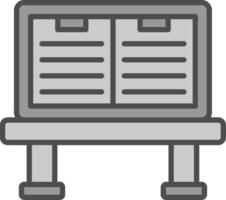 Unit Line Filled Greyscale Icon Design vector