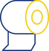 Toilet Paper Line Two Colour Icon Design vector