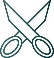 Scissors Line Gradient Icon vector