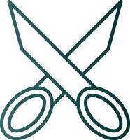 Scissors Line Gradient Icon vector