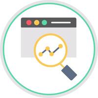 Web Monitoring Flat Circle Icon vector
