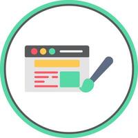 Web Design Flat Circle Icon vector