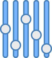 Volume Line Filled Blue Icon vector