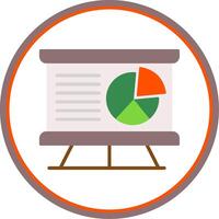 Presentation Flat Circle Icon vector