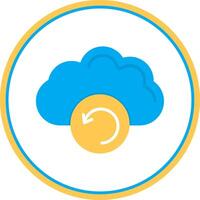 Backup Flat Circle Icon vector