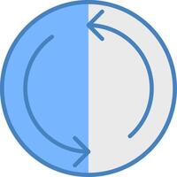 Repeat Line Filled Blue Icon vector