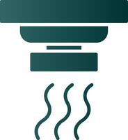 Smoke Detector Glyph Gradient Icon vector