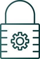 Lock Line Gradient Icon vector